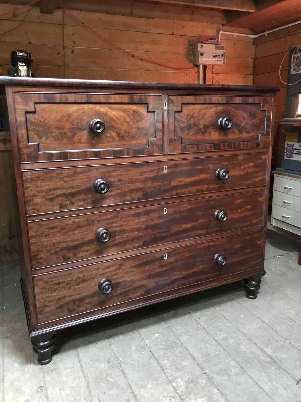 Large Victorian Mahogany Secretaire. photo for sale