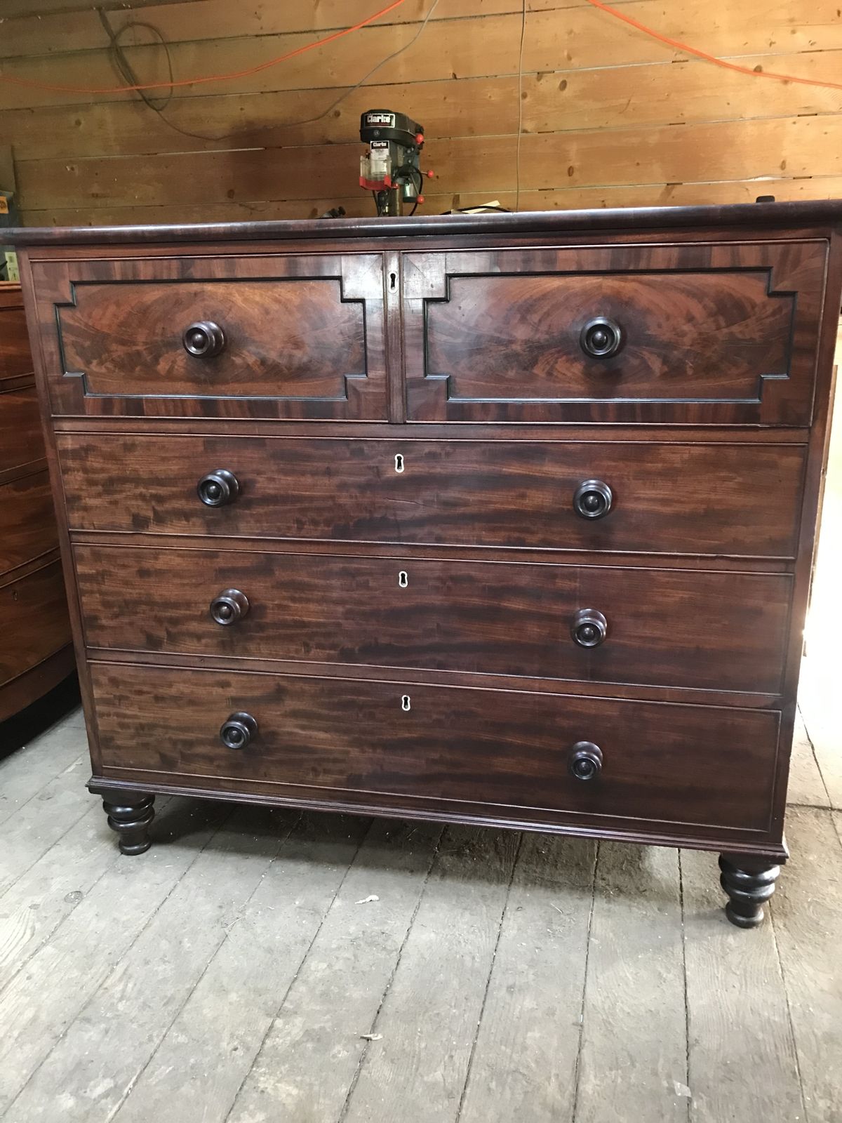 Large Victorian Mahogany Secretaire. photo Furniture