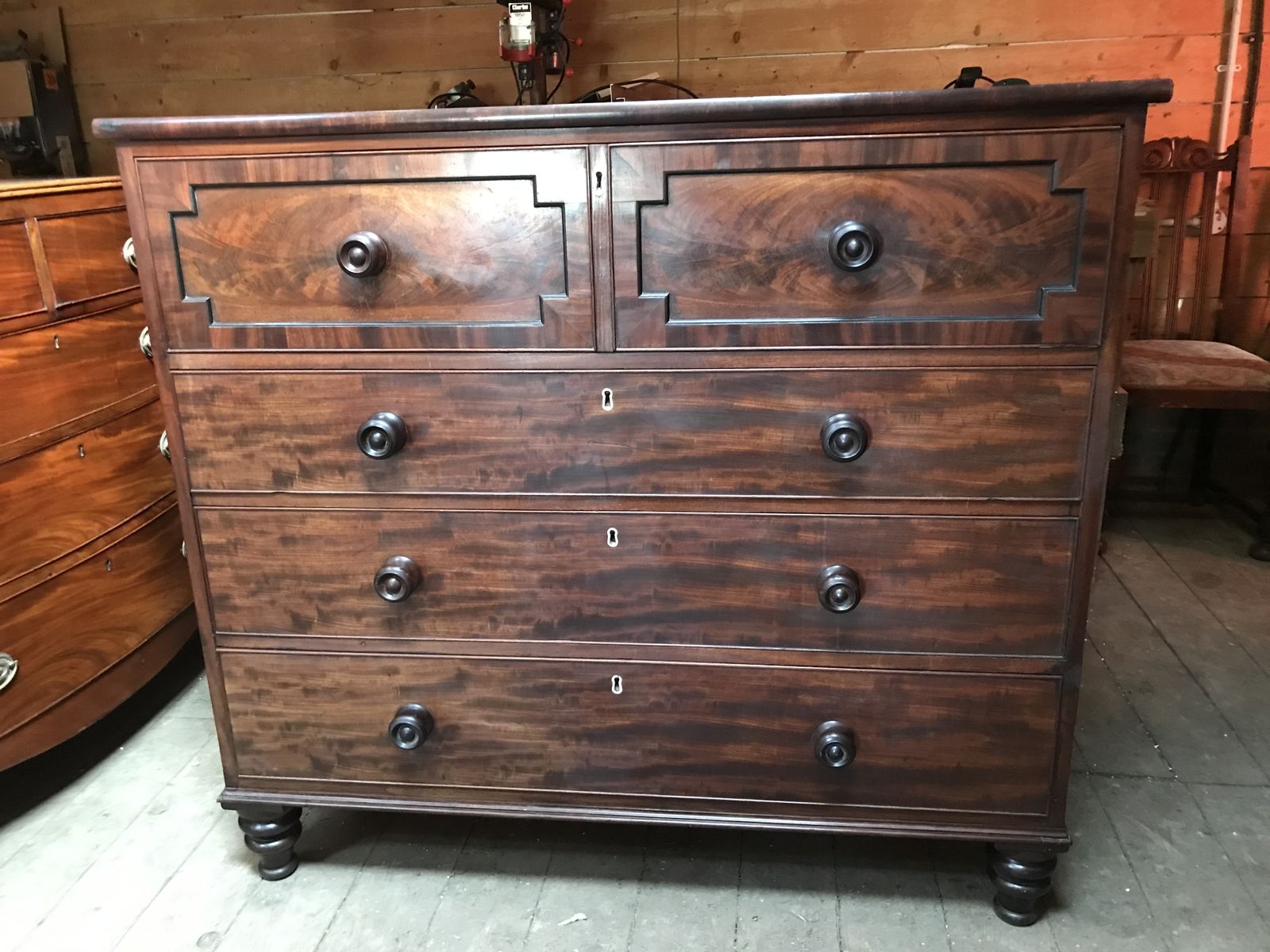 photo for sale Large Victorian Mahogany Secretaire.