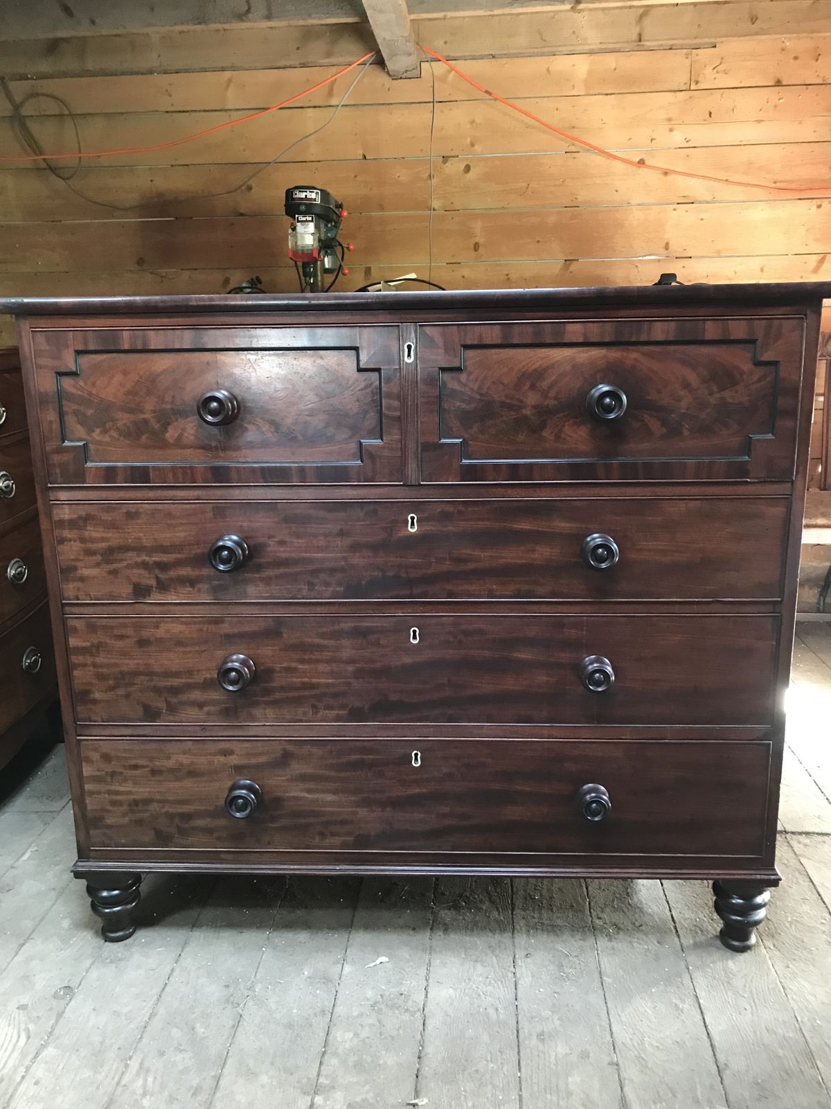 photo buy Large Victorian Mahogany Secretaire.