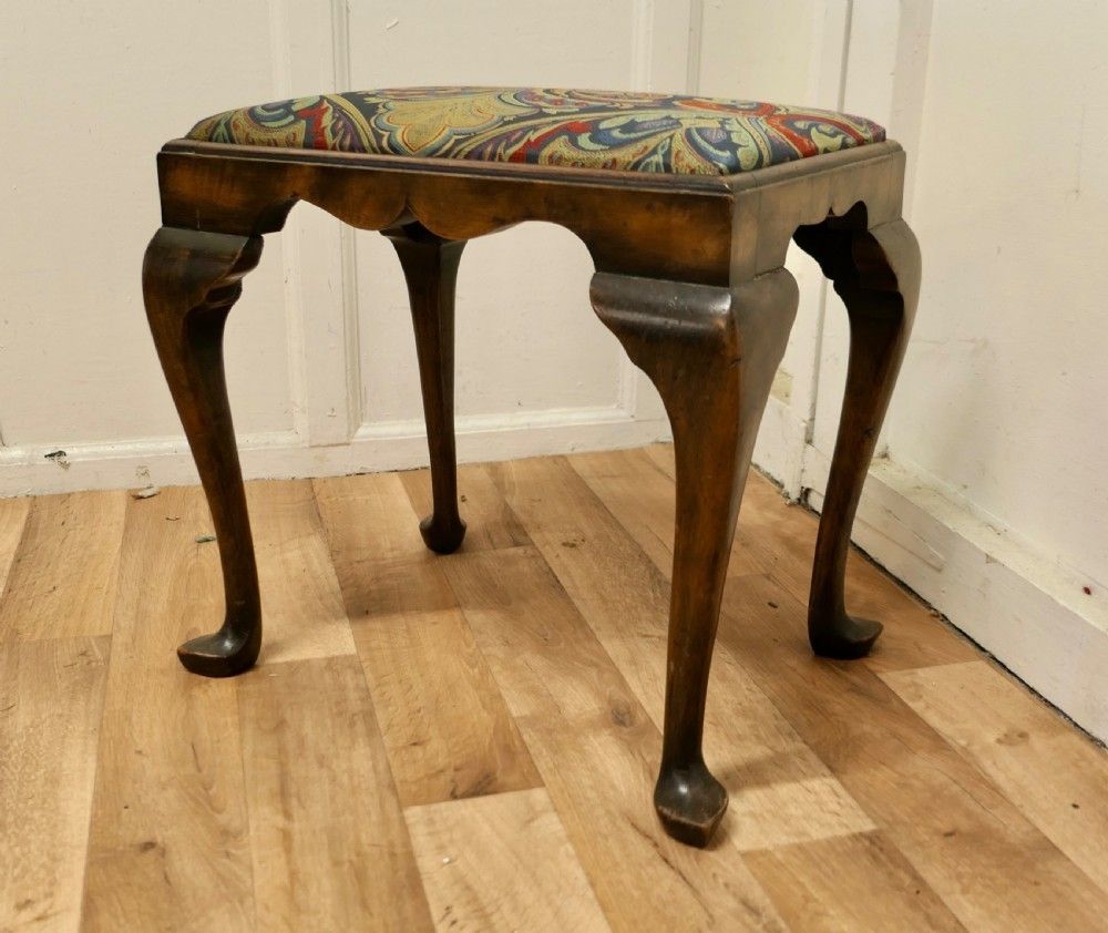 Elegant Victorian Art Nouveau Walnut Occasional Stool photo buy