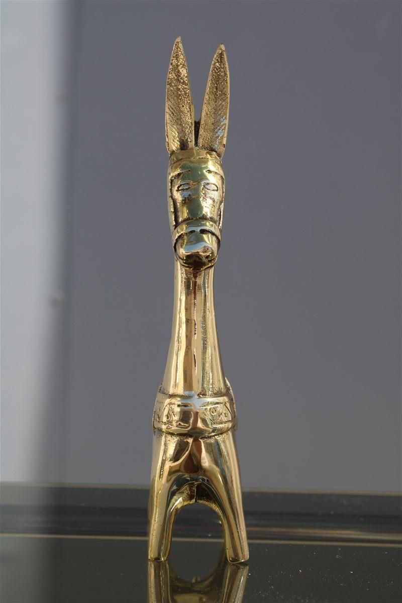 Donkey Sculpture In Solid Gold Brass Mid Century Italian Design, 1950s photo furniture