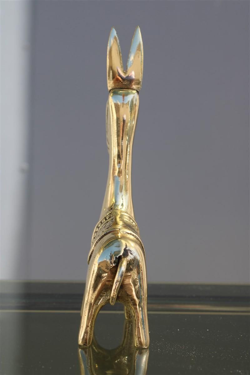 Donkey Sculpture In Solid Gold Brass Mid Century Italian Design, 1950s photo Art