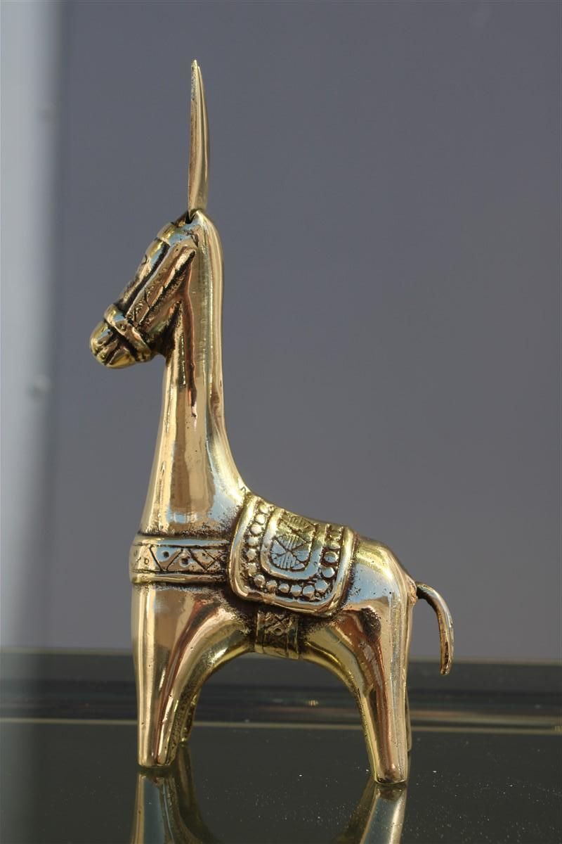 Donkey Sculpture In Solid Gold Brass Mid Century Italian Design, 1950s photo 702.0