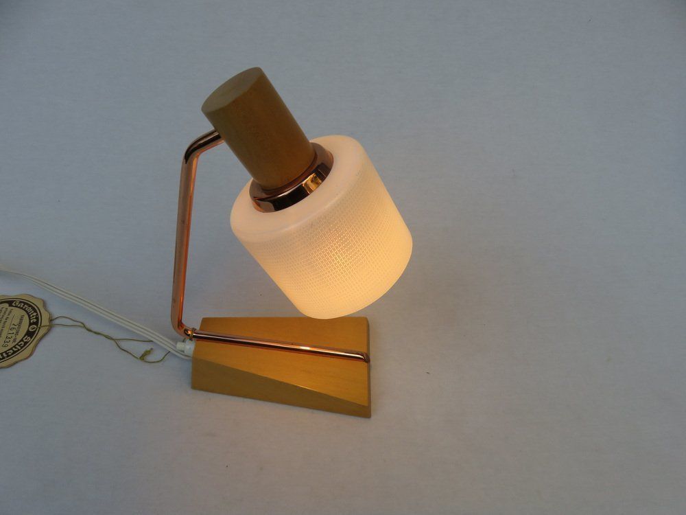 2714.05 Bedside Table Lamps In Copper And Glass From Temde, 1960s, Set Of 2 photo