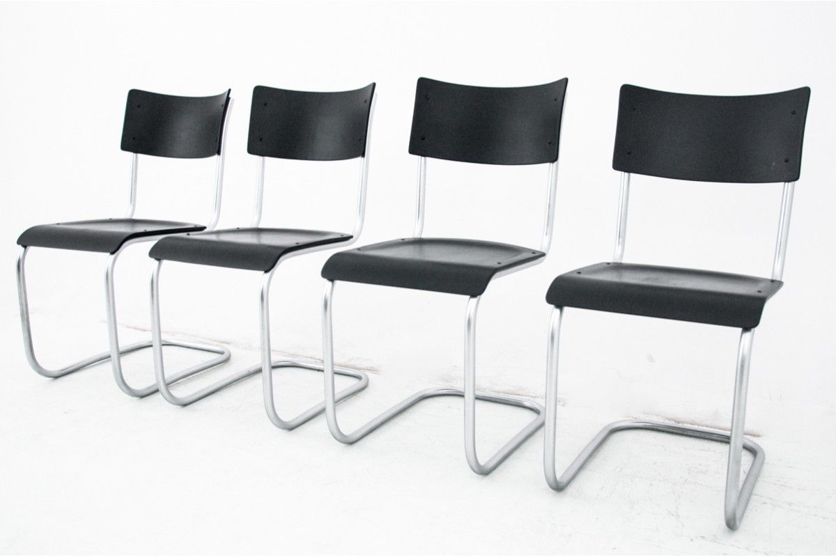 photo buy Dining Table Set With 4 Chairs By Mart Stam, Poland, 1930s