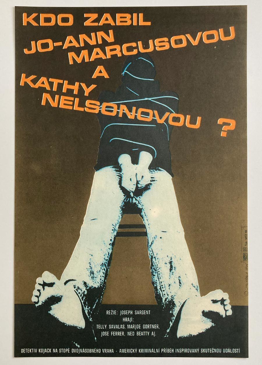 Original Film Poster, The Marcus / Nelson Murders, Petr Chalabala, 1979, Genuine Czech Vintage Print