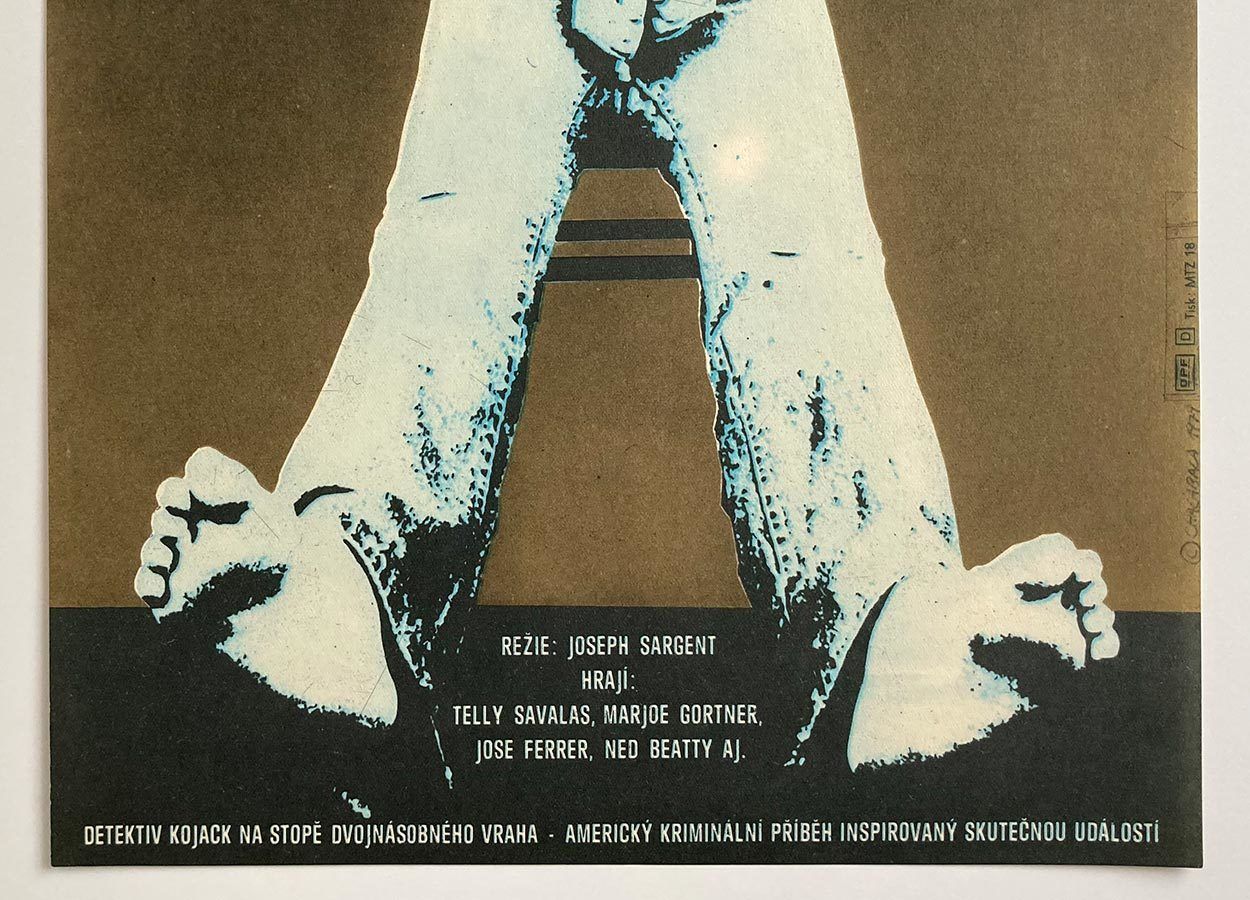 Original Film Poster, The Marcus / Nelson Murders, Petr Chalabala, 1979, Genuine Czech Vintage Print photo Art