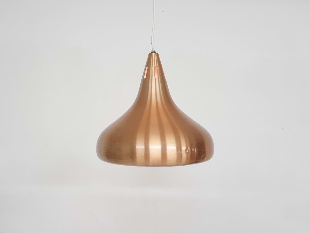 Vintage Copper Pendant Light  Denmark 1960's