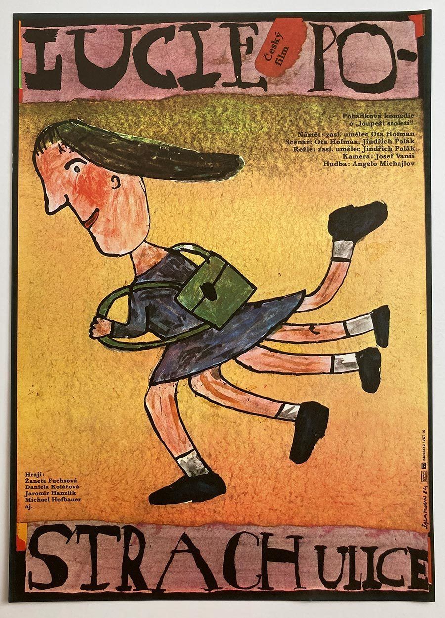 Original Film Poster, Lucy, Terror Of The Street, Jiří šalamoun, 1984, Genuine Czech Vintage Print