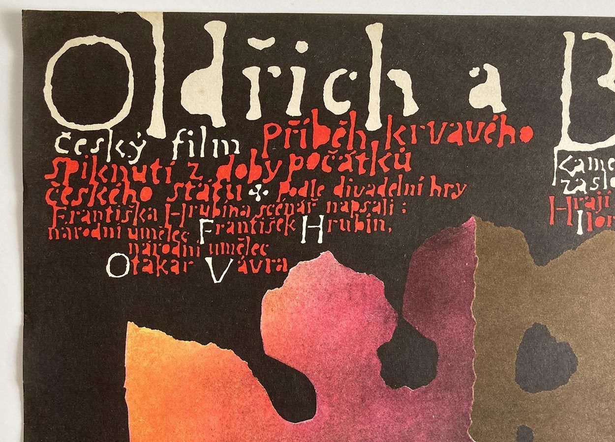 Original Film Poster, Oldřich A Božena, Jaroslav Sůra, 1985, Genuine Czech Vintage Print photo 51.0
