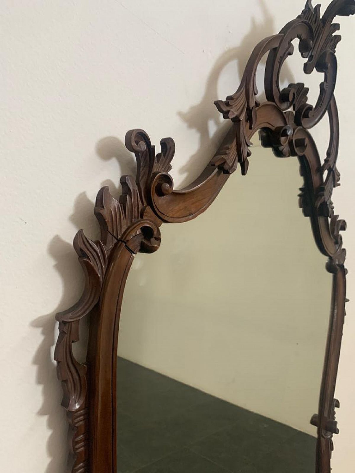 Baroque Style Mirror In Carved Wood, 1950s photo buy