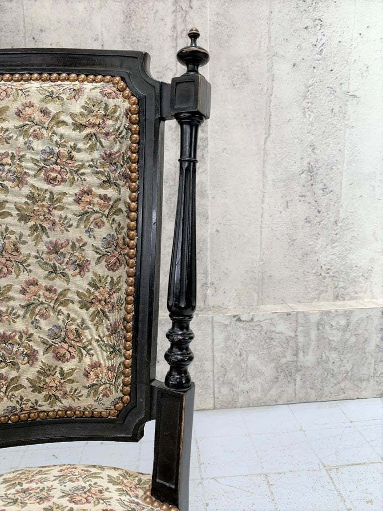 Decorative Individual Napoleon III Ebonised Bedroom Chair photo 345.0
