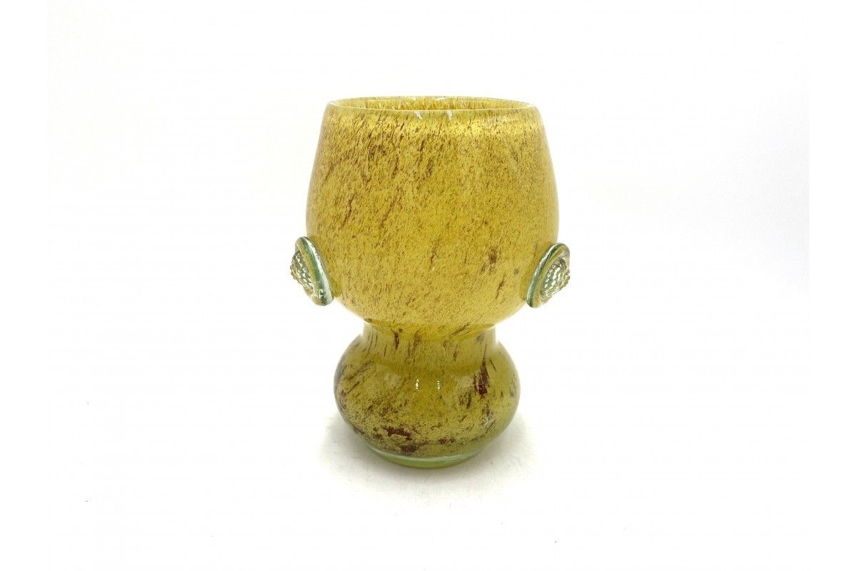 Glass Vase, Designed By Wiesław Sawczuk, łysa Góra, 1970s.