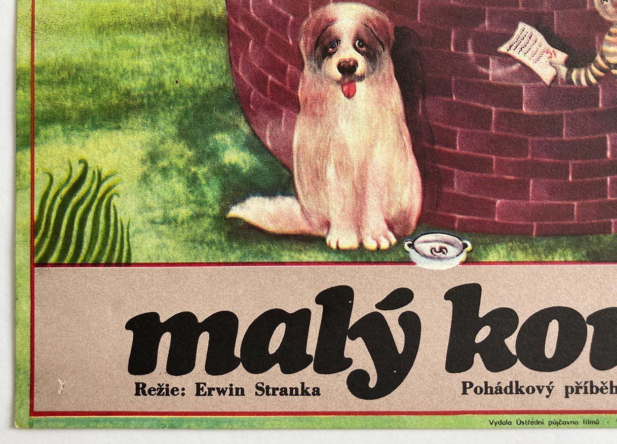 Original Film Poster, The Little Magician And The Bad Mark, Petr Sís, 1977, Genuine Czech Vintage Print photo Art