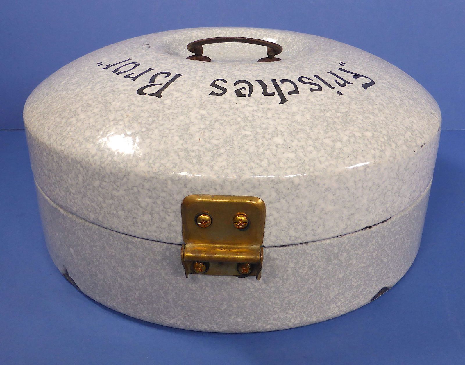 German Enamelware Bread Box, 1920s photo vinterior