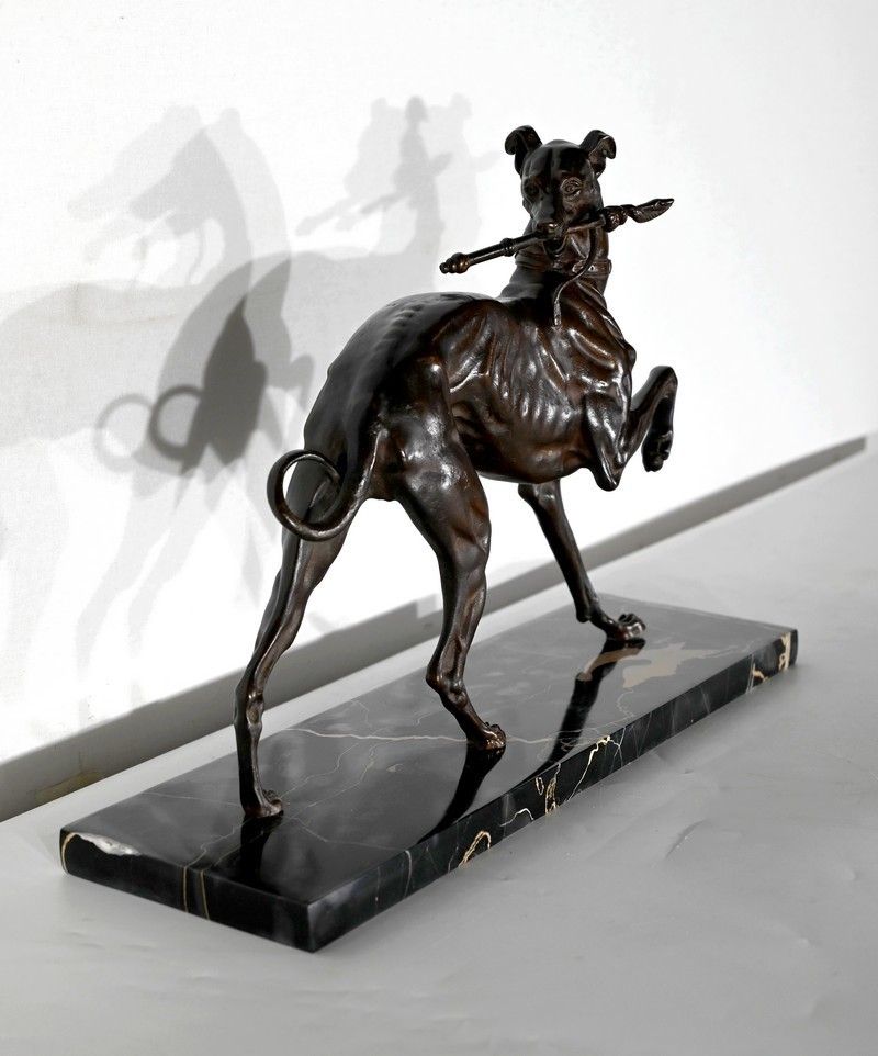 Subject In Cast Iron With Brown Patina The Greyhound  Late 19th Century photo furniture