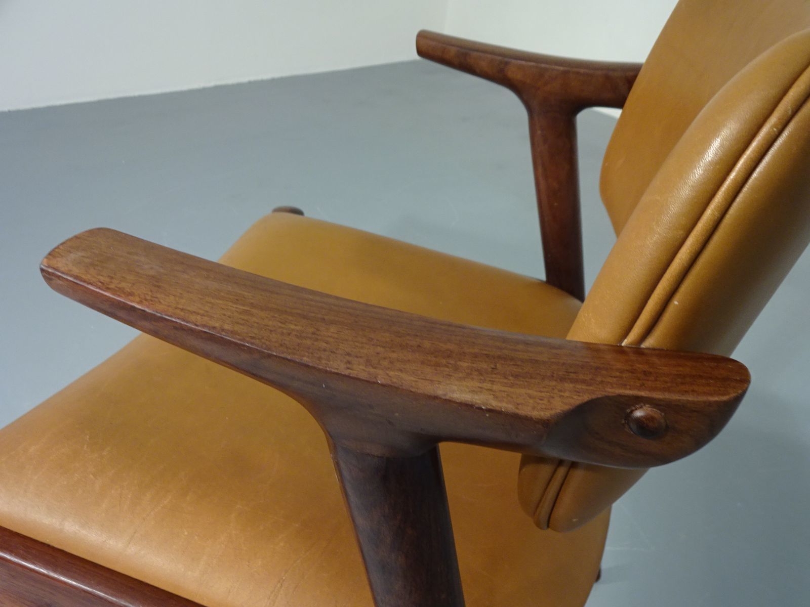 photo for sale Rosewood & Leather Armchair From Gm, 1960s