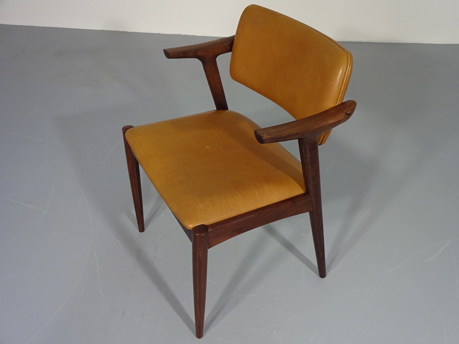 Furniture Rosewood & Leather Armchair From Gm, 1960s photo