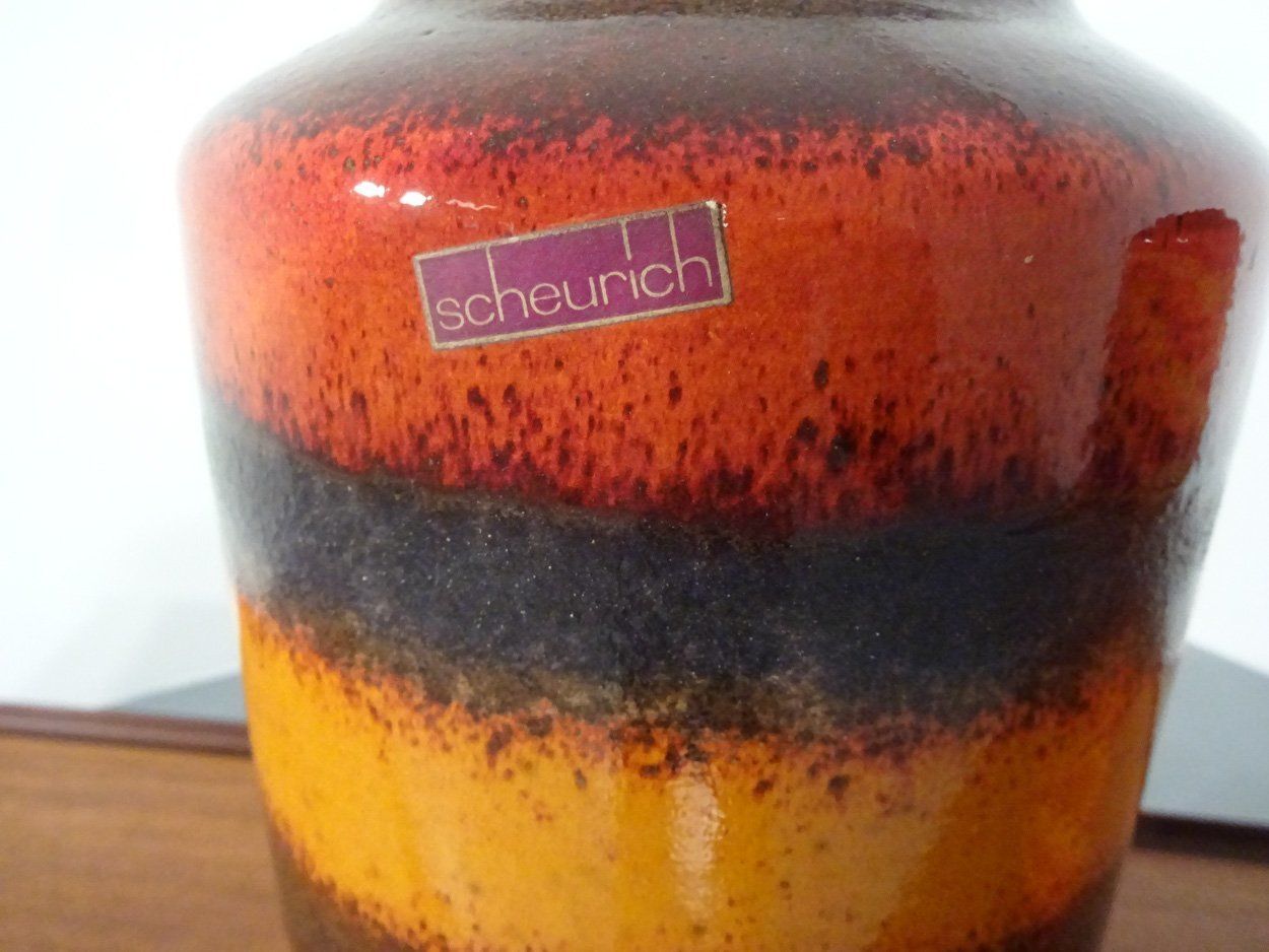 262.0 Large Fat Lava Ceramic Vases From Scheurich, 1970s, Set Of 2 photo