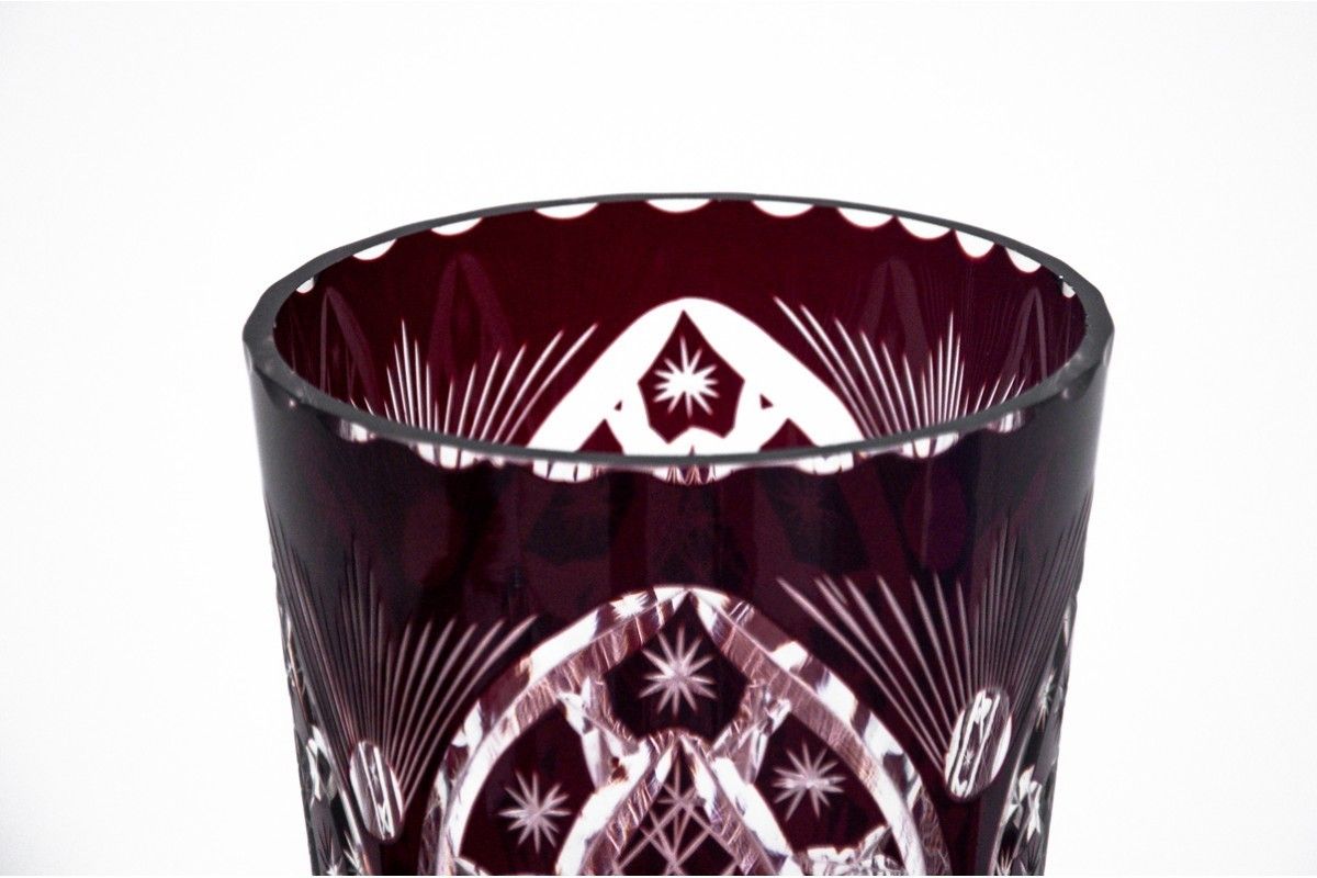 Purple Crystal Vase, Poland, 1960s photo 56.0