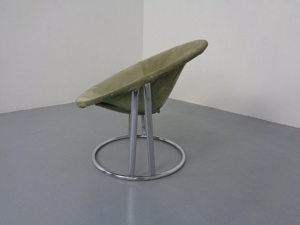 photo furniture Vintage Suede Lounge Chair By Lusch Germany, 1960s