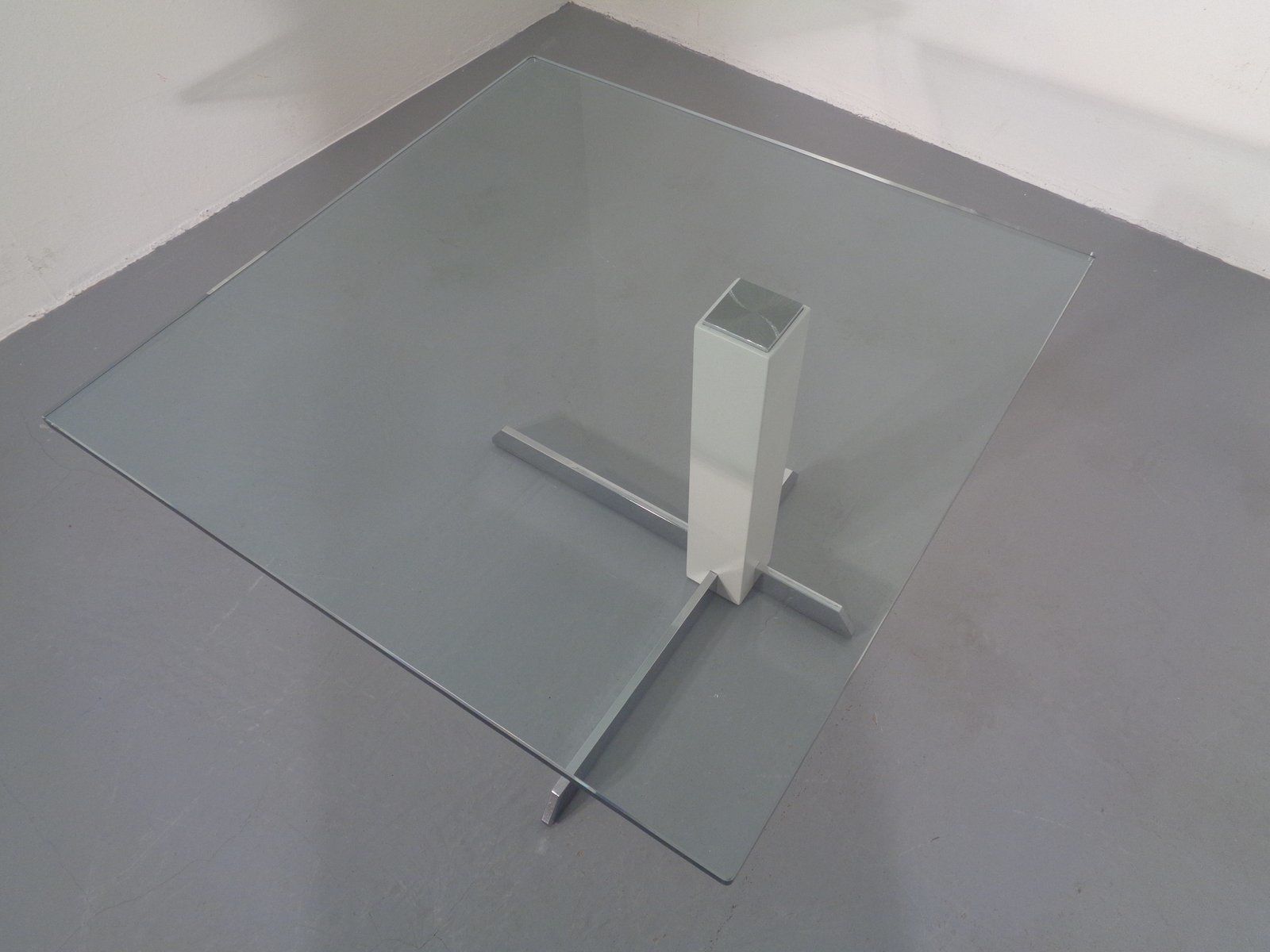 photo for sale Glass And Metal Side Tables From Wk Wohnen, 1990s, Set Of 2