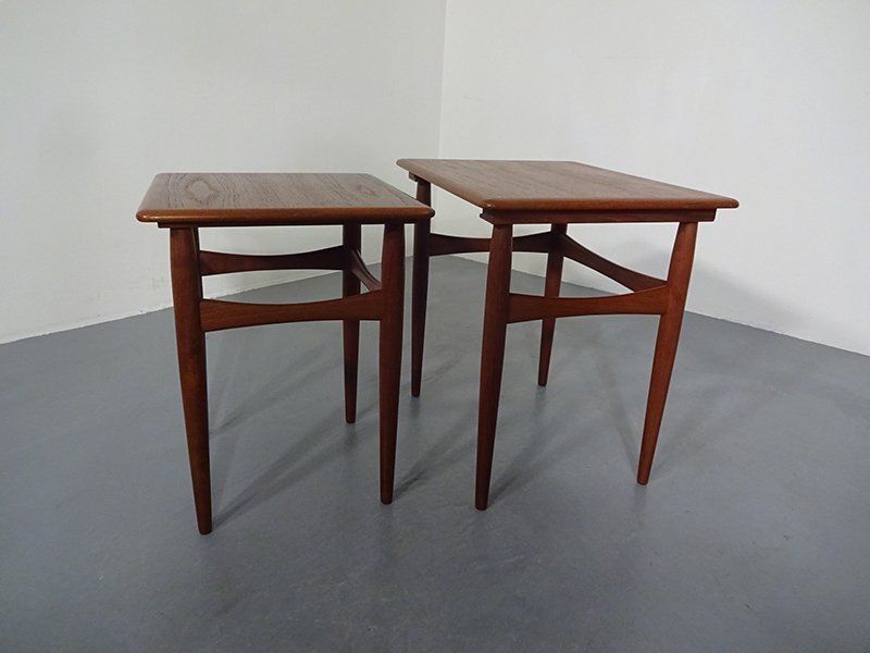 Danish Teak Nesting Tables 1960s Set Of 2 photo 341.0