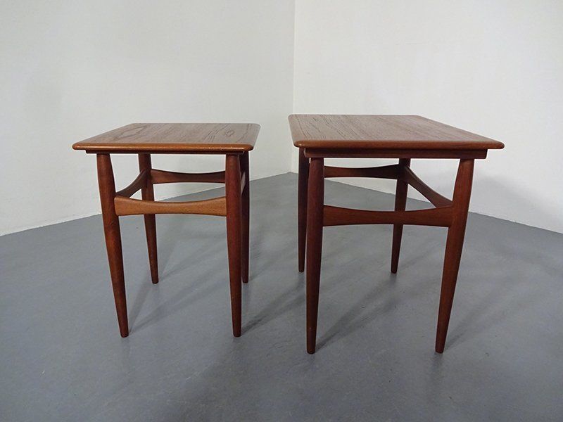 photo vintage Danish Teak Nesting Tables 1960s Set Of 2