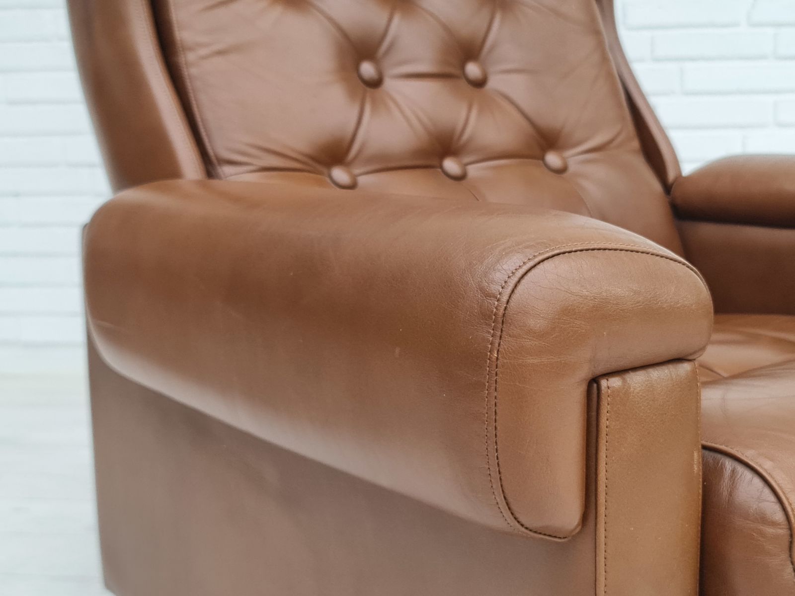 1970s, Midcentury Danish Leather Loungechair photo buy