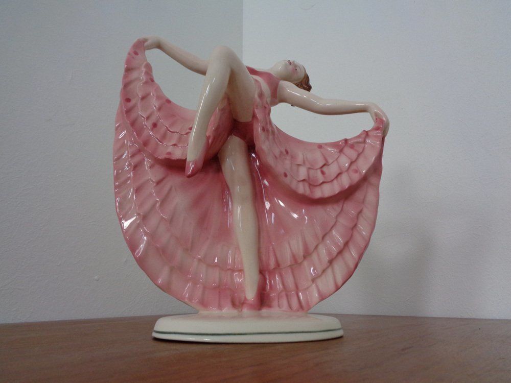 Art Deco Ceramic Dancer From Hertwig & Co Katzhütte, 1920s photo for sale