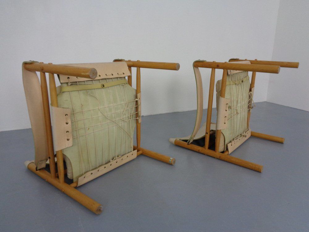 photo vinterior Oak & Leather Sirocco Safari Chairs By Arne Norell, 1960s, Set Of 2