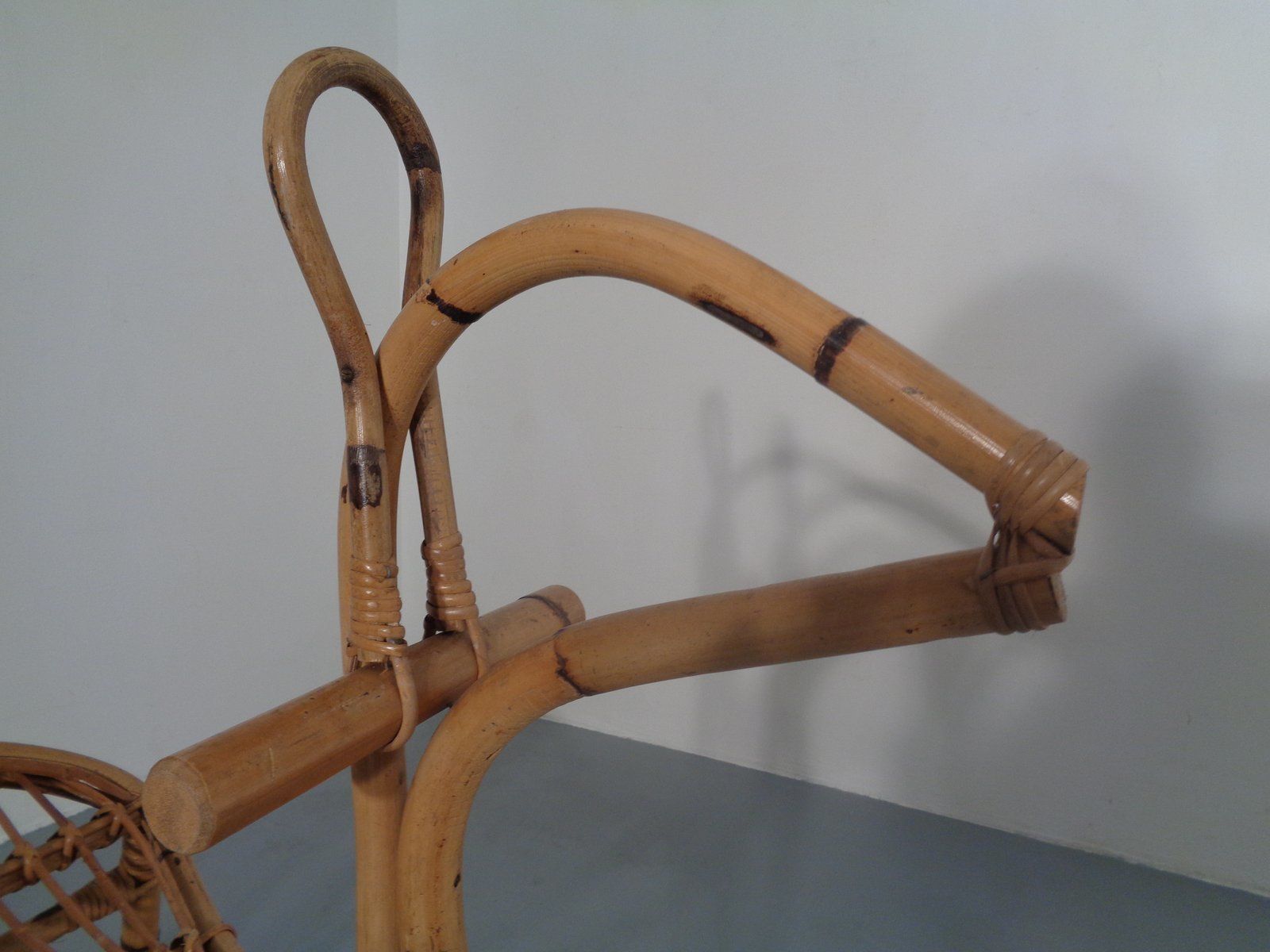 Home Decor Large Bamboo Rocking Horse By Dirk Van Sliedregt For Rohé Noordwolde, 1950s photo