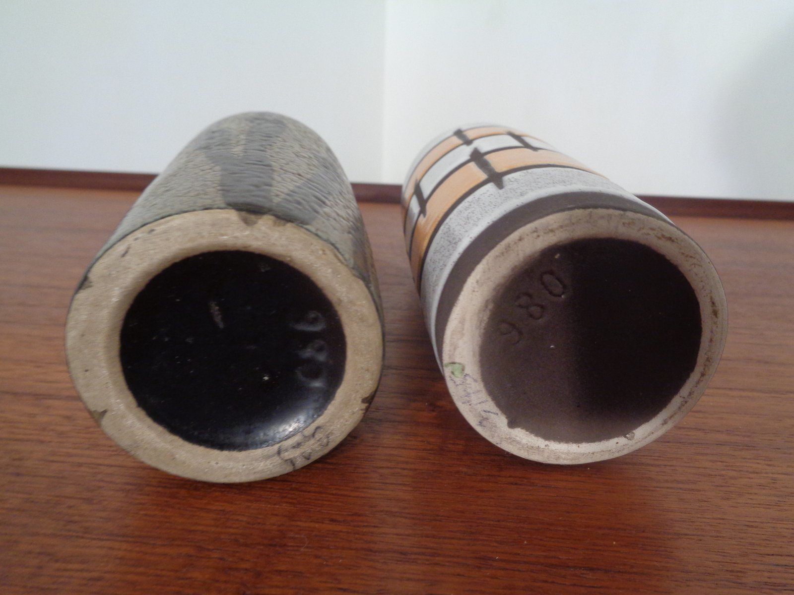 photo for sale 980 Ceramic Vases From Strehla, East Germany, 1960s, Set Of 2
