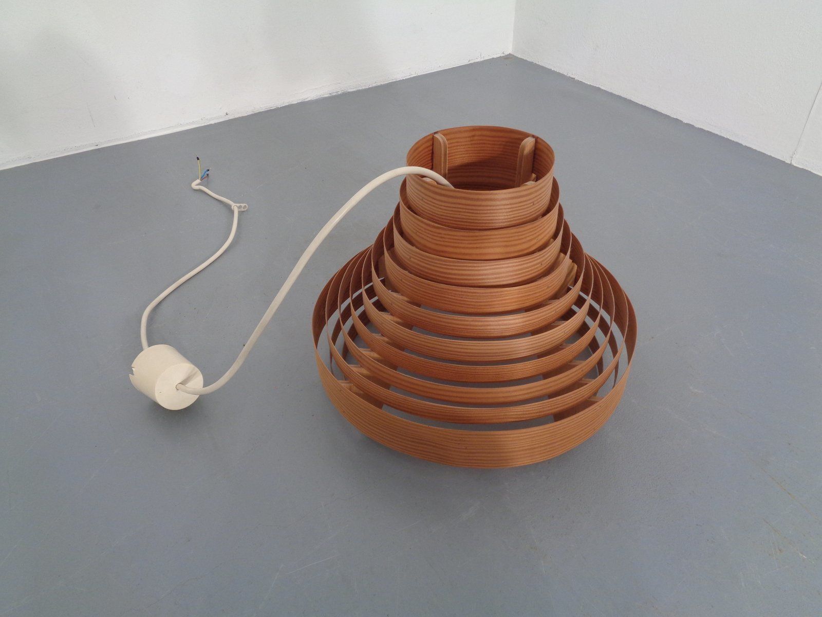 Wooden Lamella Ceiling Lamp By Hans Agne Jakobsson For Hans Agne Jakobsson Ab Markaryd 1960s photo vinterior