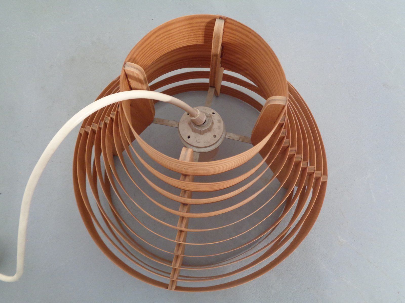 Wooden Lamella Ceiling Lamp By Hans Agne Jakobsson For Hans Agne Jakobsson Ab Markaryd 1960s photo vintage
