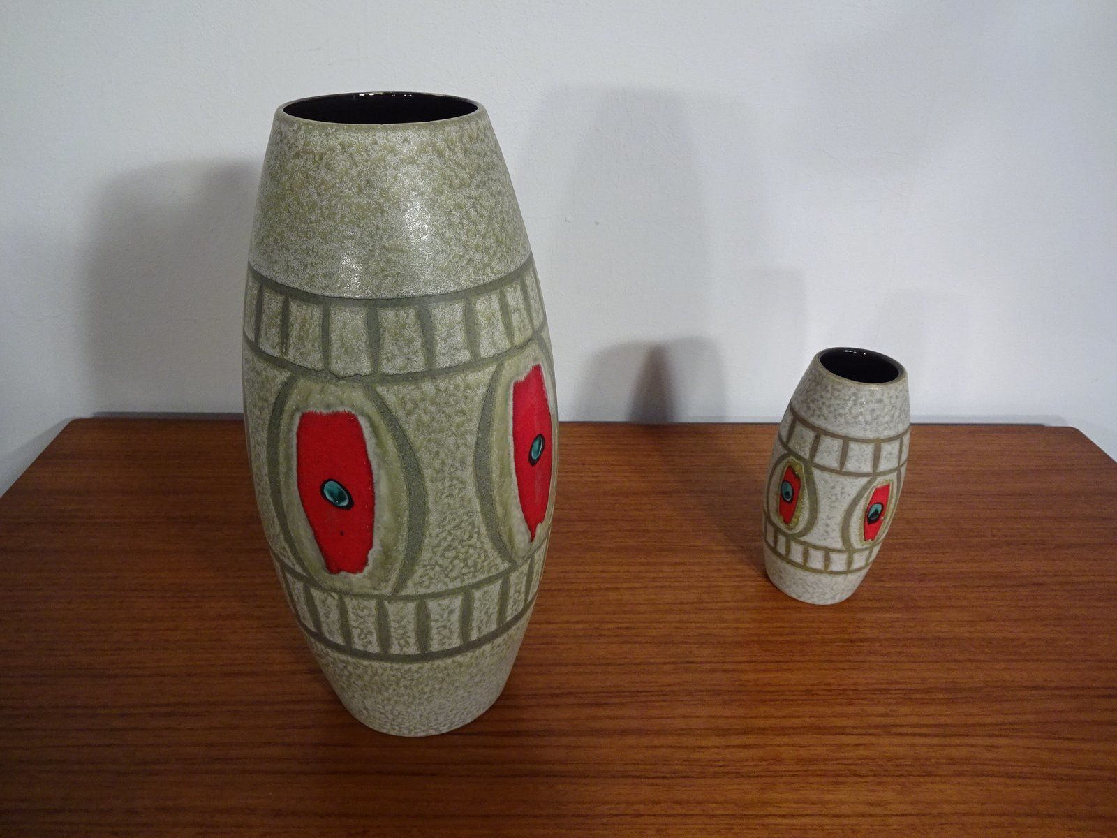 West German Ceramic Vases From Scheurich, 1960s, Set Of 2 photo Home Decor