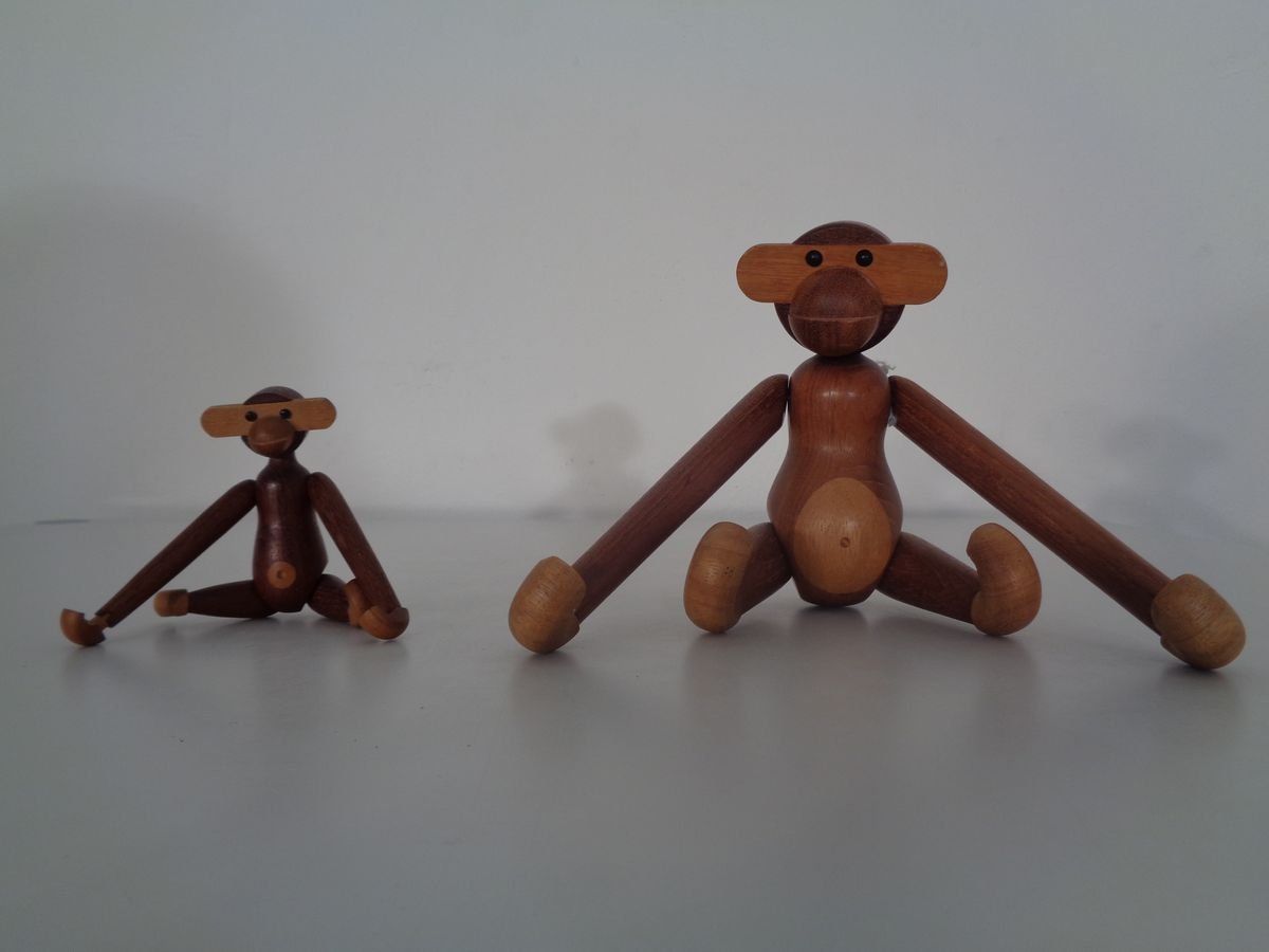 Teak Monkeys By Kay Bojesen, 1950s, Set Of 2