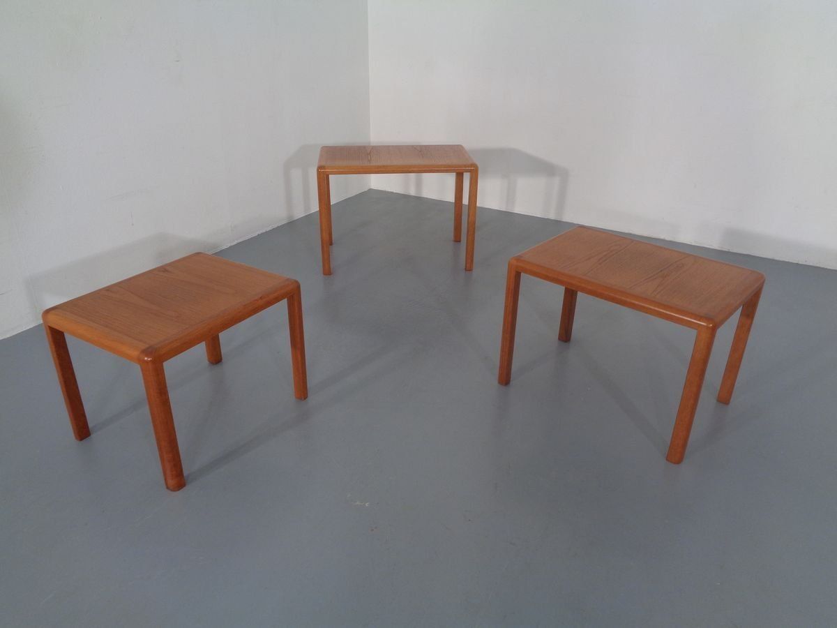 Teak Nesting Tables By Kai Kristiansen For Vildbjerg Møbelfabrik, 1960s, Set Of 3 photo vintage
