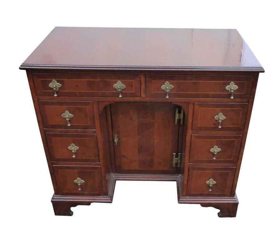 Queen Anne Style Keehole Desk, 1980s photo furniture