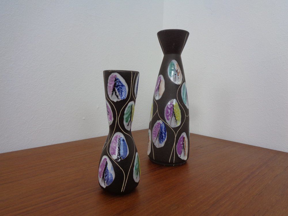 Ceramic Kongo Vases By Bodo Mans For Bay Keramik, 1960s, Set Of 2 photo furniture