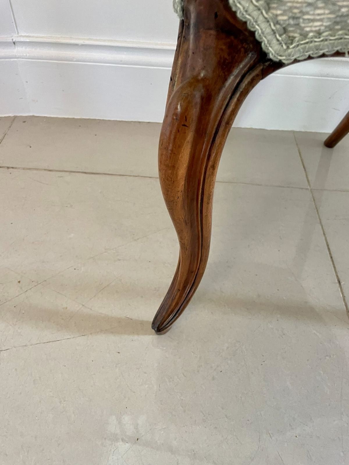 Pair Of Antique Quality Carved Walnut Side Chairs photo Furniture