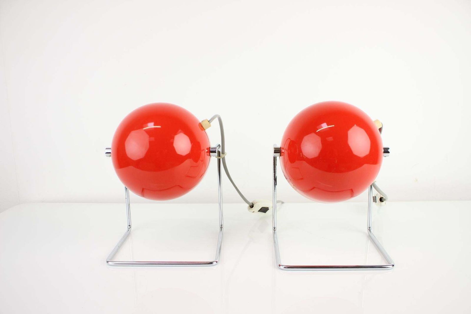 Mid Century Rare Table Lamps Designed By Josef Hurka For Napako, 1960's photo for sale