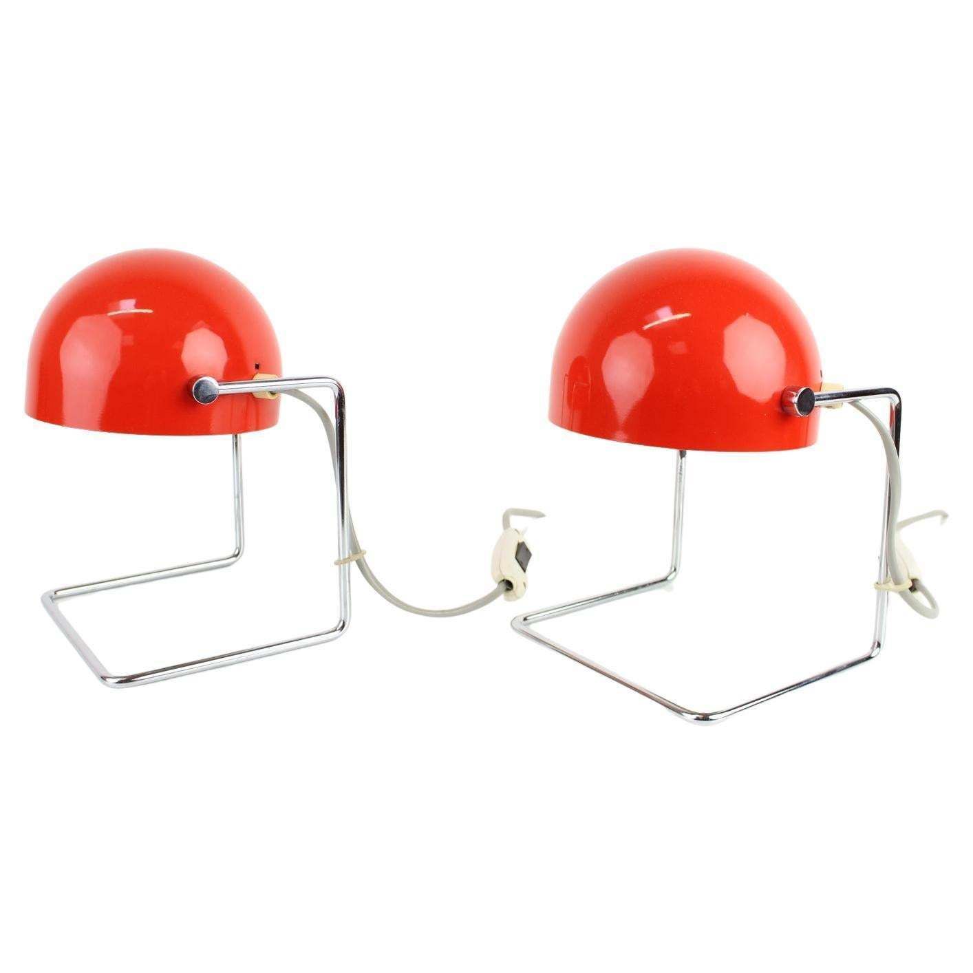 911.0 Mid Century Rare Table Lamps Designed By Josef Hurka For Napako, 1960's photo