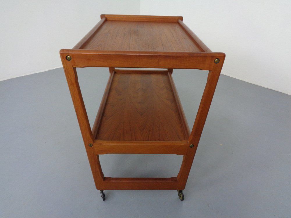 photo furniture Teak Bar Cart By Holger Georg Jensen For Kubus, Denmark, 1960s