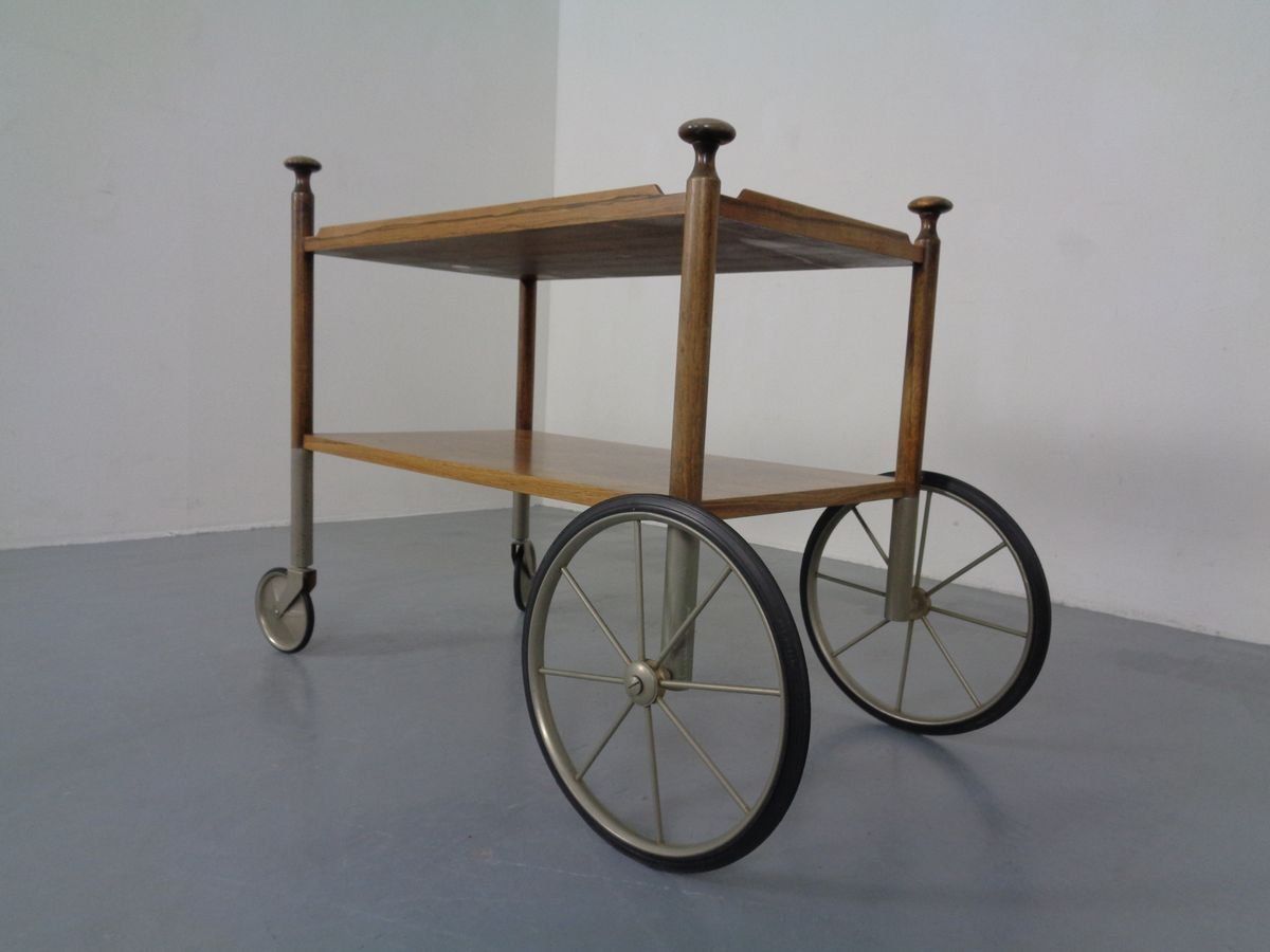 German Rosewood Tea Trolley By Walter Wirz For Wilhelm Renz, 1960s photo vinterior