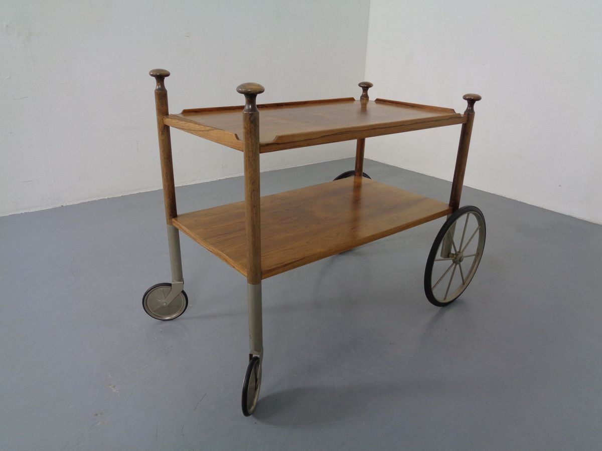 German Rosewood Tea Trolley By Walter Wirz For Wilhelm Renz, 1960s photo buy