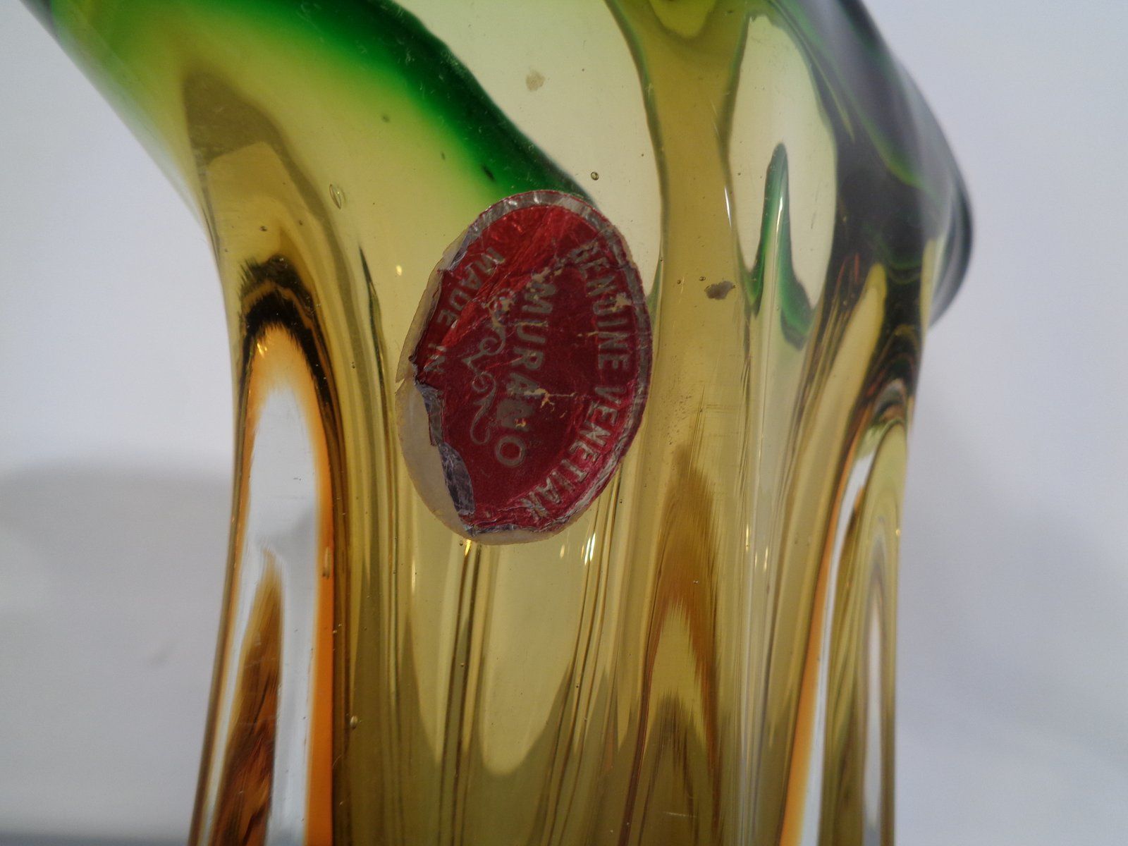 Vintage Italian Murano Glass Vase, 1960s photo vintage