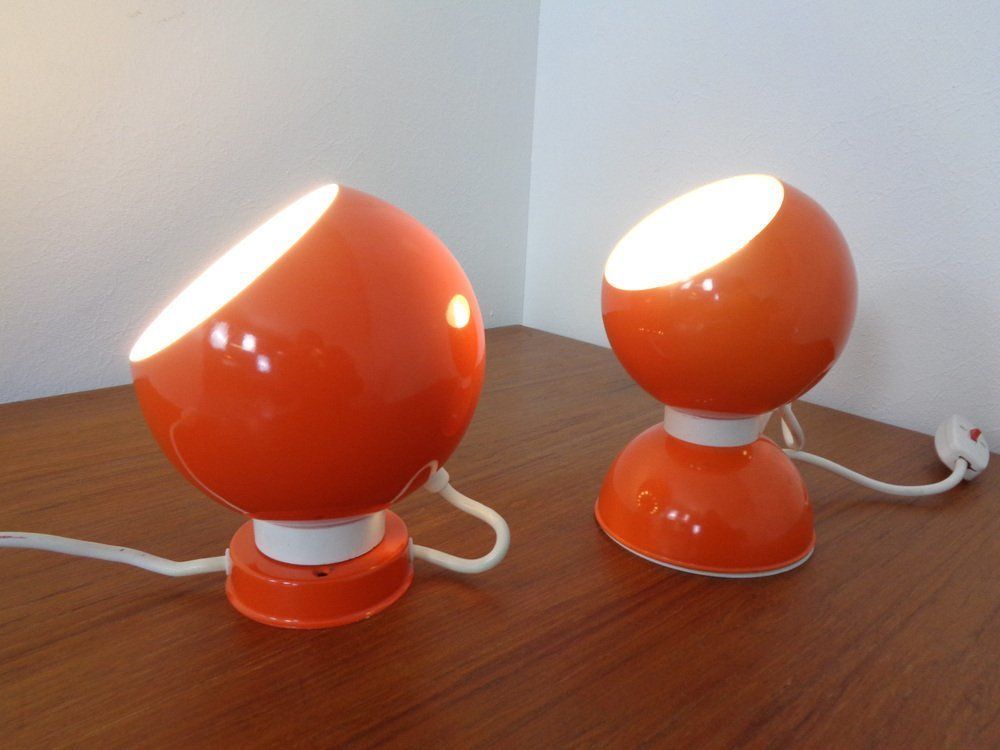 photo furniture Italian Space Age Metal Internal Magnet Table Lamps By Reggiani, 1960s, Set Of 2