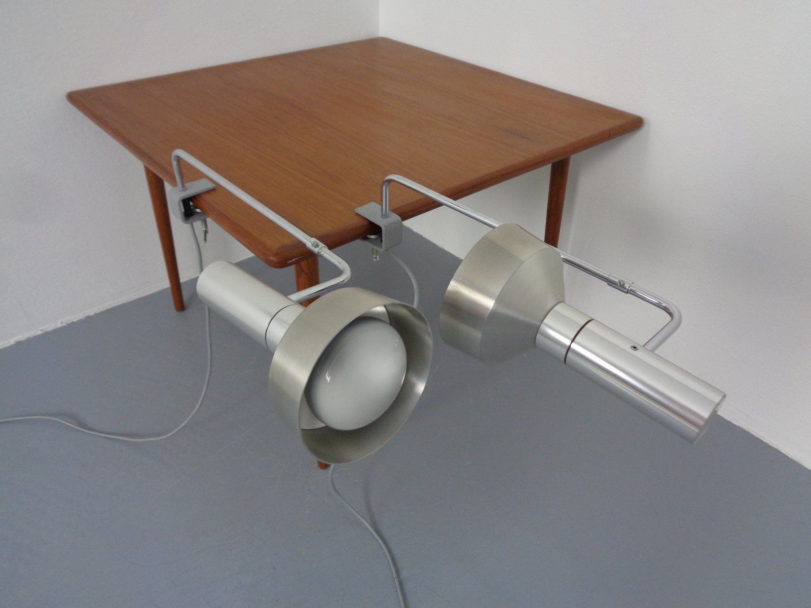 Swiss Desk Clip Lamp By Rico & Rosemarie Baltensweiler Minilux, 1960s photo vintage